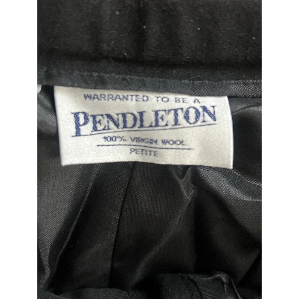 NEW Vintage PENDLETON High Rise Black Wool Trousers Pants Sz 14 P Straight Lined
